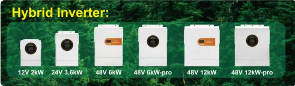 hybrid solar inverter 2kW to 12kW series
