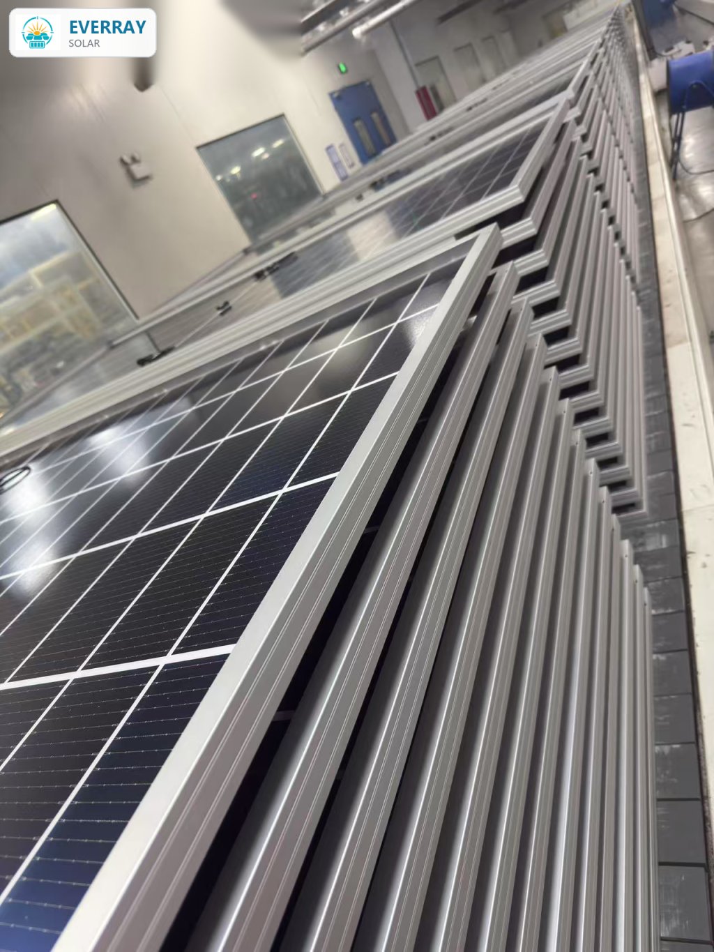 Solar module silicone curing station after junction box assembly