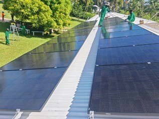 50 kW / 100 kWh hybrid solar and battery system in Vanuatu